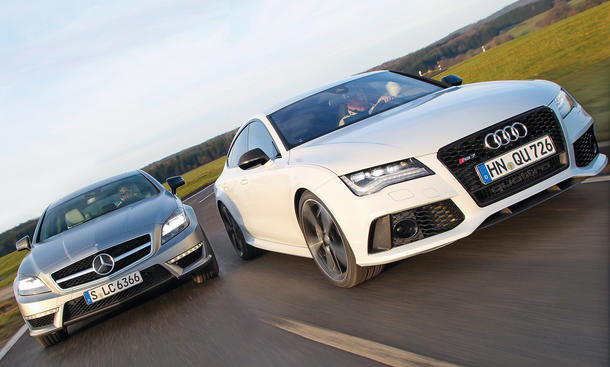 Audi RS7 Sportback Mercedes CLS 63 AMG Shooting Brake Markenvergleich Bilder technische Daten