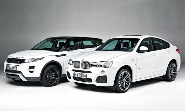 BMW X4 Vergleich Range Rover Evoque SUV-Coupé Vergleichstest