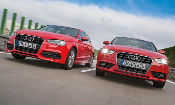 Audi A3 1.8 TFSI A4 1.8 TFSI Vergleich Bilder technische Daten