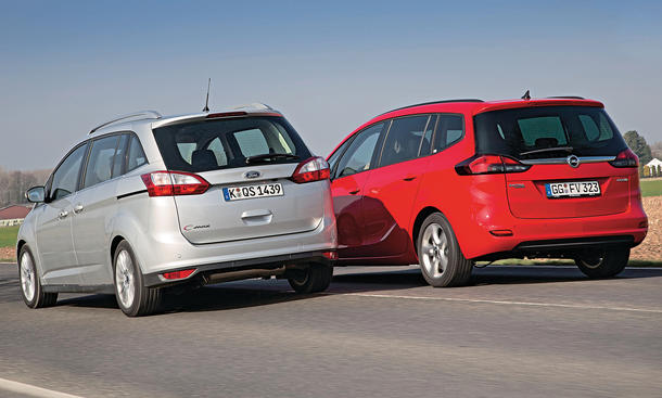 Bilder Ford Grand C-MAX Opel Zafira Tourer Markenvergleich