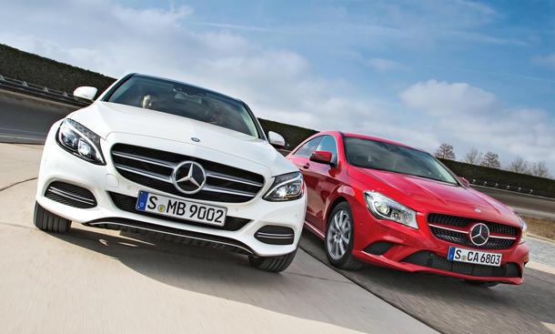 Mercedes C Klasse 14 Vs Cla Limousinen Vergleich Autozeitung De