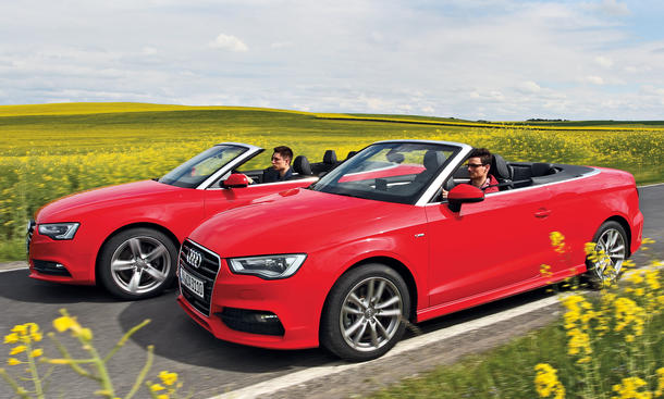 Audi A3 A5 Cabrio Vergleich Bilder technische Daten