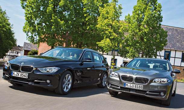 BMW 320i touring 520i touring 3er 5er Vergleich Kombi Bilder