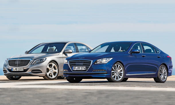 Hyundai Genesis Mercedes S-Klasse Limousinen Vergleich Bilder