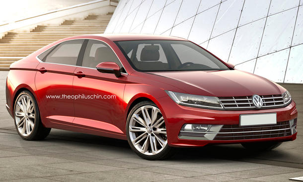 Vw Passat Cc 16 Rendering Zeigt Vierturiges Coupe Auf B8 Basis