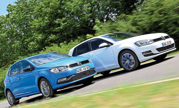 VW Golf Polo Vergleich Test Bilder technische Daten