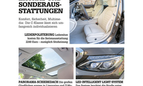 Mercedes C-Klasse Limousine T-Modell Kaufberatung Bilder technische Daten Extras Sonderausstattungen