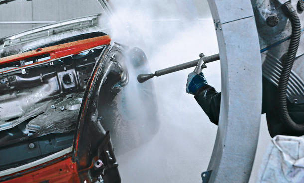 Hochdruck-Wasserstrahl-Entrostung Ratgeber Porsche 911 Targa Bilder 