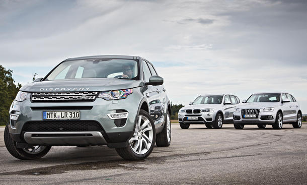 Land Rover Discovery Sport SD4 Audi Q5 2.0 TDI quattro BMW X3 xDrive20d Vergleich SUV