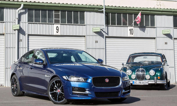 Jaguar XE 2015 Jaguar MK II 1959 Vergleich Design Limousinen