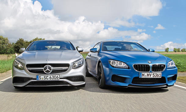 BMW M6 Competition Mercedes S 63 AMG Luxus Sportcoupes Benziner Biturbo Achtzylinder Vergleichstest