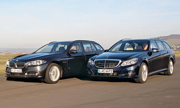 BMW 530d xDrive Touring Mercedes E 350 BlueTEC 4Matic Oberklasse Kombis Markenvergleich Test Bilder