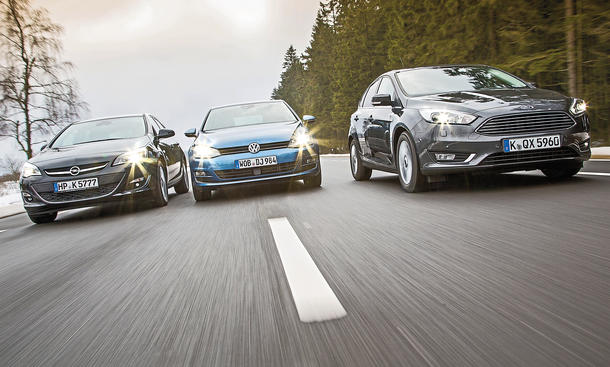 Ford Focus Vs Opel Astra Vw Golf Kompakte Im Vergleich