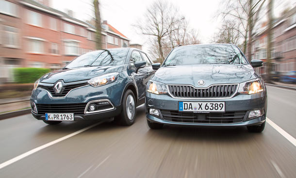 Skoda Fabia Combi Renault Captur Vergleichstest