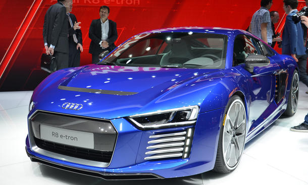 Audi R8 e-tron 2015 Elektroauto Genf Reichweite Supersportler