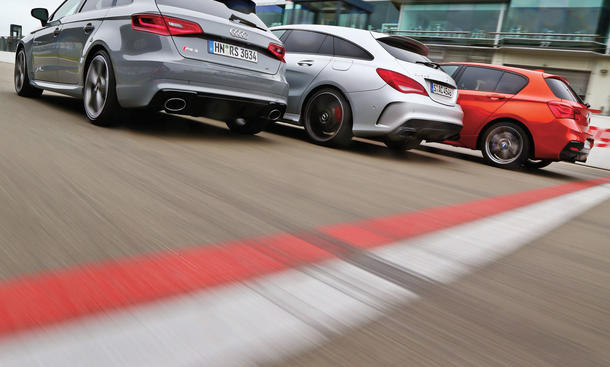 Audi RS 3 BMW M135i Mercedes CLA 45 AMG Kompaktklasse Sportler Vergleichstest