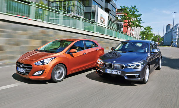 BMW 118d Hyundai i30 Diesel Kompaktklasse Vergleichstest