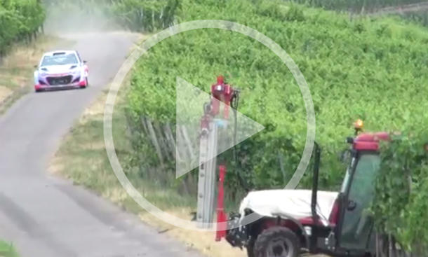 Thierry Neuville mit Beinahe-Crash Thierry Neuville mit Beinahe-Crash