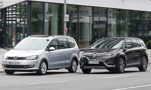 Renault Espace VW Sharan Vans Vergleichstest