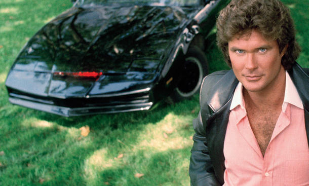 Platz 3: "K.I.T.T." Pontiac Firebird Trans-Am - Kein Schnauzbart, dafür aber Kultfrisur: David Hasselhoff ging 1982 als "Knight Rider" auf Verbrecherjagd. Der eigentliche Star der Serie hieß allerings K.I.T.T (Knight Industries Two Thousand, falls Sie das kultautos kino filmautos ferrari mustang delorean knight rider magnum hitliste