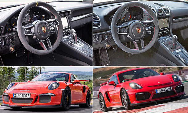 Porsche Cayman GT4 Vergleich 911 GT3 RS