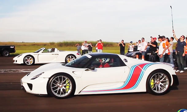 porsche 918 spyder carrera gt video