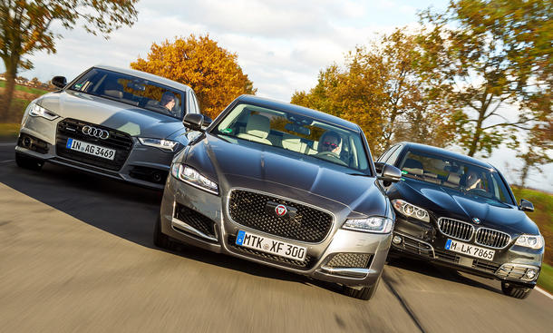 Audi A6 vs BMW 5er und Jaguar XF