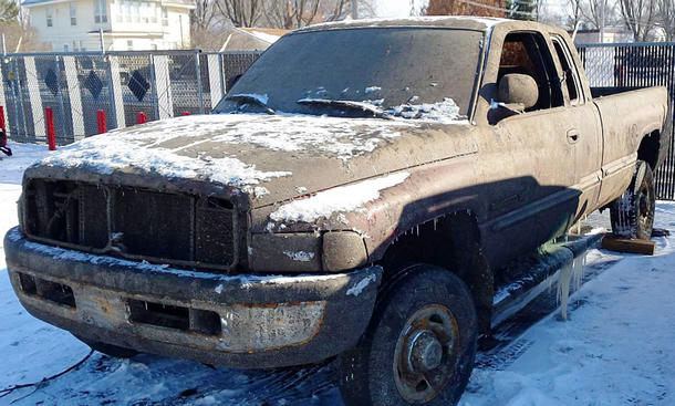 Dodge Ram am Grund des Mayhew Lake (USA)