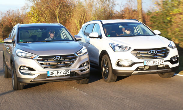 hyundai tucson santa fe suv vergleich 