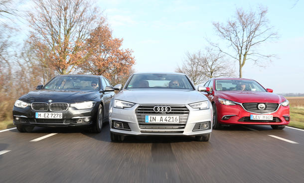 Audi A4/Mazda 6/BMW 320i: Vergleichstest