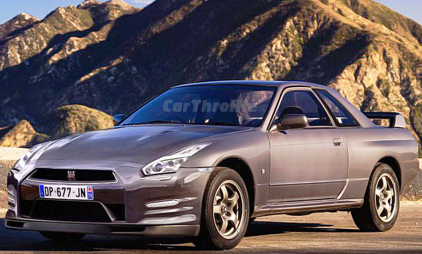 Nissan Skyline R32 mit der Front des Nissan GT-R R35