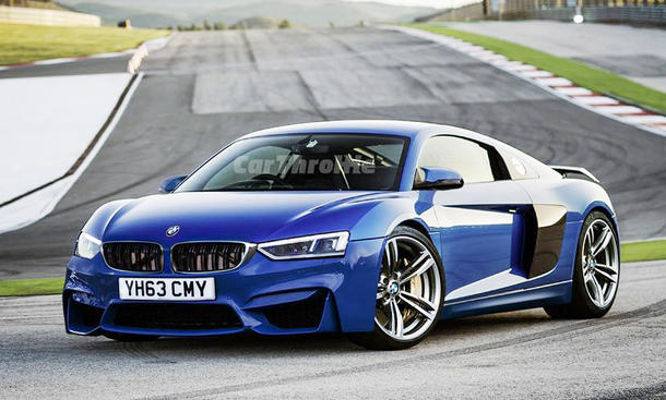 Audi R8 trifft BMW M4: Illustration