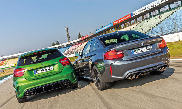 Mercedes-AMG A 45 und BMW M2