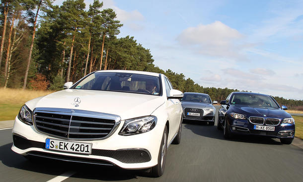 Mercedes E-Klasse vs. Audi A6 und BMW 5er