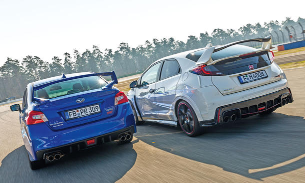 Subaru WRX STI und Honda Civic Type R