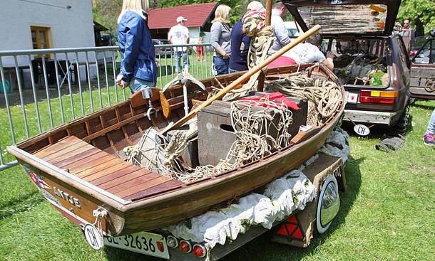 VW Golf 1 mit viel Holz auf dem GTI-Treffen 2016