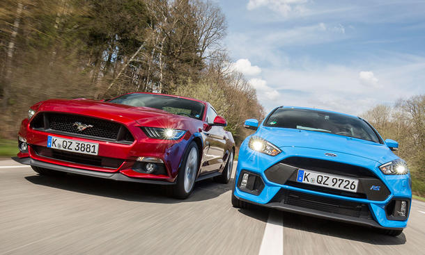 Ford Mustang GT/Ford Focus RS: Vergleich