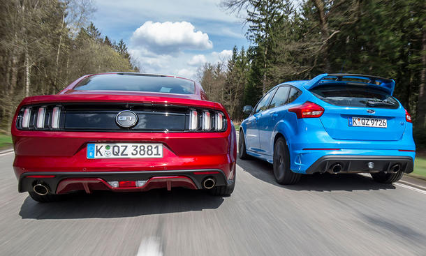 Ford Mustang GT/Ford Focus RS: Vergleich