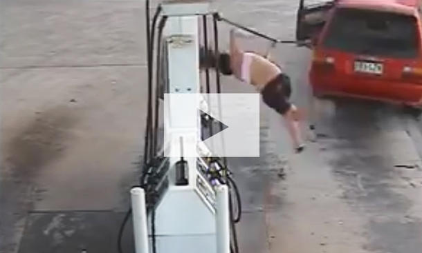 Fail beim Benzindiebstahl: Video Fail beim Benzindiebstahl: Video